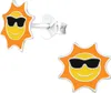Ohrstecker 925 Sterling Silber mit Sonne und Sonnenbrille Produktbild-Vorschau 1