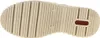 The bottom view of a beige shoe sole with a red Rieker logo. Voir les images du produit