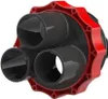 A product shot of a red and black plumbing fitting with multiple outlets. Anteprima dell’immagine prodotto