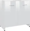 vidaXL Kúpeľňová skrinka s vysokým leskom biela 60x33x61 cm Náhľad obrázku produktu 1