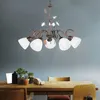 Suspension à 5 flammes avec décoration de feuilles, Voir les images du produit 9