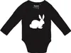 Huuraa Baby Body Hase Kaninchen Silhouette 62 Black  Produktbild-Vorschau 1
