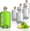 5 Glasflaschen 1000 ml leer zum selbst Befüllen mit Korken Produktbild-Vorschau 1