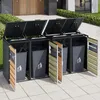 Zestaw 2 pojemników na śmieci Merax z klapą i 2 Podgląd zdjęcia produktu 3
