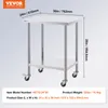 Table de travail VEVOR en acier inoxydable, table de Voir les images du produit 7