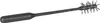 A black cleaning brush with a long handle and spiky bristles at the end, isolated on a white background. Podgląd zdjęcia produktu
