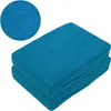 A stack of folded teal-colored fitted sheets with a close-up inset of the fabric texture. Produktbild-Vorschau