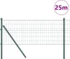 Zaun mit Pfosten Grün 0,4 x 25 m Stahl und PVC Produktbild-Vorschau 3