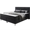 Boxspringbett Rotterdam 140x200 cm Webstoff Schwarz Produktbild-Vorschau 7