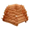 6-Eck-Pflanzpyramide Holz 80 x 89 x 41 cm braun Produktbild-Vorschau 3