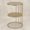 Okrągły stolik kawowy z metalu, z półką RODA, 52 cm Podgląd zdjęcia produktu 3