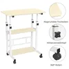 Höhenverstellbar Schreibtische mit Rädern PC Büro 60x40 cm Produktbild-Vorschau 3