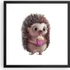 Gerahmtes Poster - Schwarzer Rahmen - Igel Cupcake Kinder - Produktbild-Vorschau 1