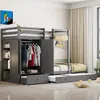 OKWISH Lit superposé 90×200 cm avec lit gigogne 90×190 cm, Voir les images du produit 1