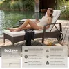 tectake® Rattan Sonnenliege 200 x 70 x 33 cm Produktbild-Vorschau 2