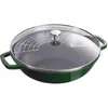 Zwilling Wok 30 cm mit Deckel Gusseisen Basilikum-gruen Produktbild-Vorschau 1