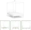 The Living Store Himmelbett-Gestell Weiß Metall 120 x 200 Produktbild-Vorschau 6