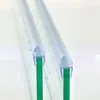 Close-up view of two shower door seals attached to glass panels. Podgląd zdjęcia produktu