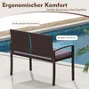 Rattanbank für den Außenbereich, Terrassensofa für 2 Produktbild-Vorschau 5