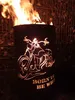 Feuertonne / Feuerkorb mit Motorrad Motiv - Born to be wild Produktbild-Vorschau 2