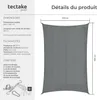 Voile d’ombrage SUNNY - 3 x 4 m, gris Voir les images du produit 6