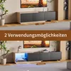 UnboxG TV-Lowboard 240 cm Schwarz mit LED-Beleuchtung, 3 Produktbild-Vorschau 4