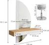 A diagram showing the dimensions of a vanity table and stool. Podgląd zdjęcia produktu