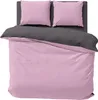 Bettwäsche 240x220 cm rosa pink anthrazit Unifarben Produktbild-Vorschau 1