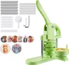 A button making machine and its accessories are displayed on a white background. Anteprima dell’immagine prodotto