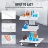 SucceBuy 3-vrstvý laboratorní vozík, kovový vozík s Náhled obrázku produktu 2