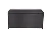 A black storage box with a woven texture, shown from the front. Produktbild-Vorschau