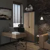 A modern office setting with a desk, chair, and cabinet. Produktbild-Vorschau