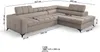 A diagram showing the dimensions of a sectional sofa. Produktbild-Vorschau