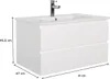 SORRENTO Waschtisch hängend 80cm Keramik-Becken Produktbild-Vorschau 3