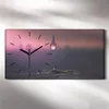 Leinwand Uhr Küche Wohnzimmer Bild 60x30 Malerei Boot Kind Produktbild-Vorschau 2