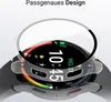 A smartwatch with a protective case is shown from a close-up angle, highlighting its design and features. Produktbild-Vorschau