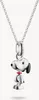 A silver necklace with a Snoopy pendant. Produktbild-Vorschau