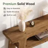 Konsola z litego drewna, 120 cm Stolik pomocniczy w stylu Podgląd zdjęcia produktu 6