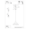 Pendelleuchte FANO Schwarz 1xE27 15W Stahl 120x34x34cm Produktbild-Vorschau 11