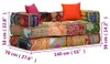 vidaXL Pouf modulaire 2 places patchwork tissu Voir les images du produit 8