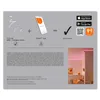 Diagram showing how to connect a flexible LED strip with a smartphone app to create smart home lighting. Podgląd zdjęcia produktu
