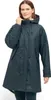 A woman wearing a teal parka jacket. Produktbild-Vorschau