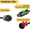 5m Kabel mit Betteri BC01 + Schuko Stecker Adapter Solar Produktbild-Vorschau 2