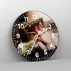 Wanduhr - Rund - Glasuhr - Frau Mode Venedig Maske - Produktbild-Vorschau 4