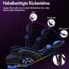 A gaming chair with different reclining positions illustrated with icons and text. Produktbild-Vorschau