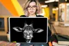 MuchoWow® Laptop Aufkleber Sticker Cover Giraffe - Porträt Produktbild-Vorschau 5