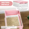 PawHut Katzentoilette Katzenklo mit Deckel Schaufel Produktbild-Vorschau 7