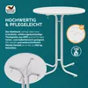 CASARIA® Stehtisch mit Husse 80 cm Klappbar Grau Rund Holz Produktbild-Vorschau 6
