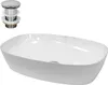 LuxeBath Waschbecken Aufsatzwaschbecken Oval, 60,5x38x14 Produktbild-Vorschau 1