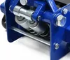 A close-up view of the internal mechanism of a blue hydraulic jack. Náhled obrázku produktu